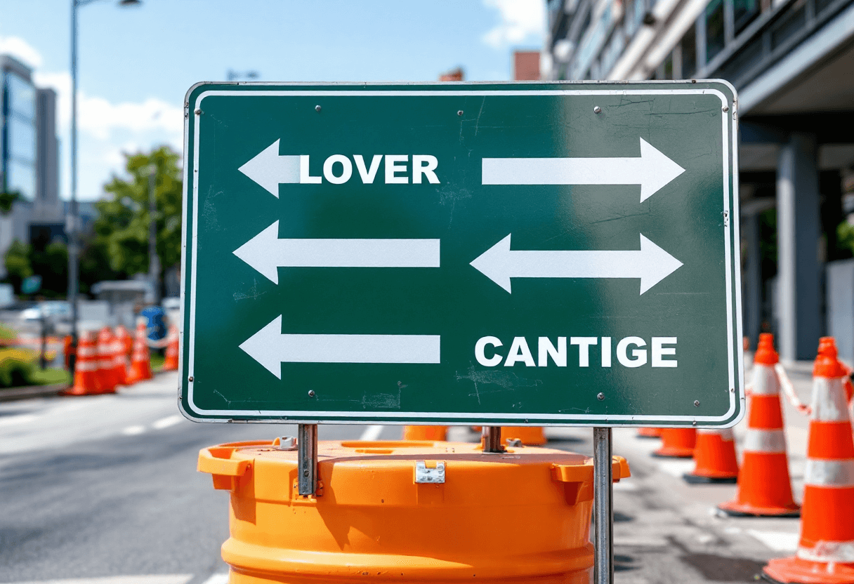 Signalisation directionnelle chantier